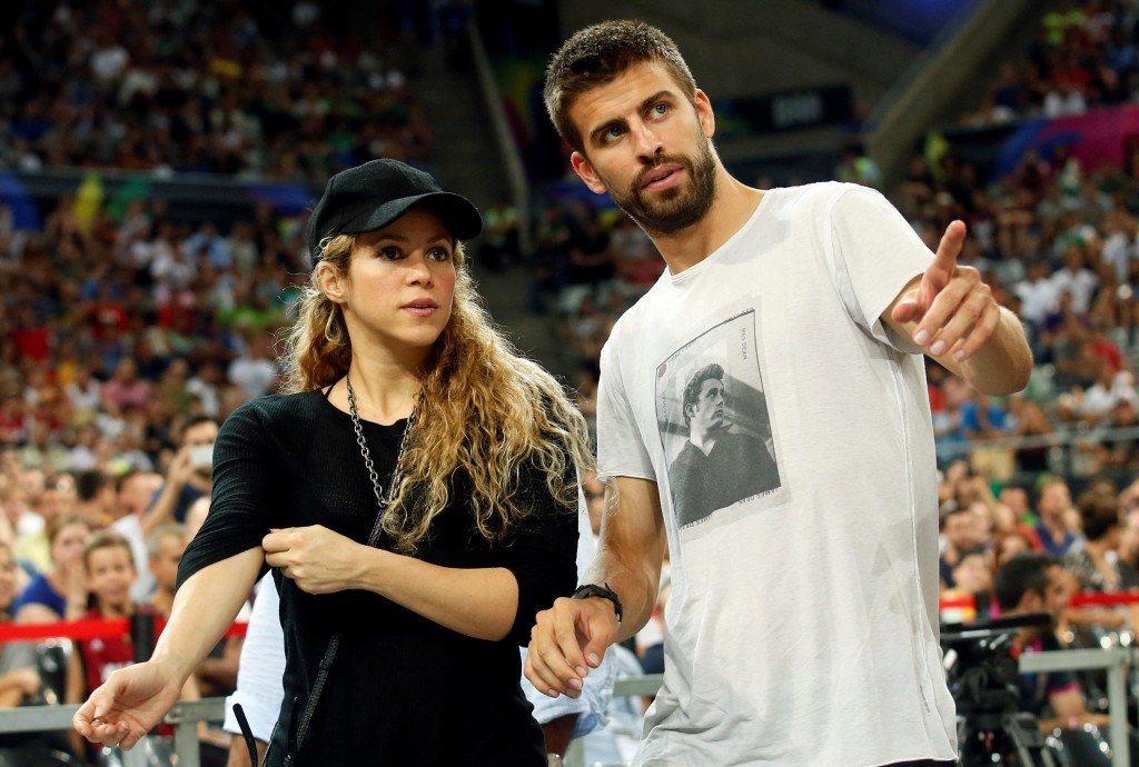 碧基（右）与前妻Shakira再见不是朋友。