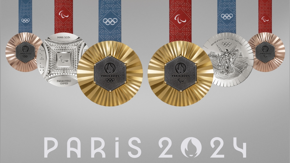 巴黎奧運會和奧殘運會獎牌。