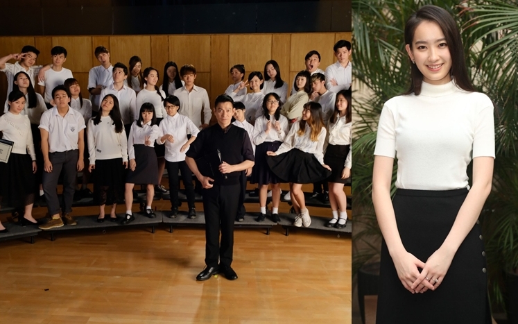 刘德华喺电影《热血合唱团》做指挥家，带领住林恺铃演出。