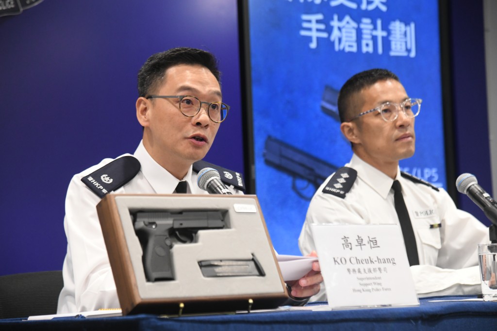 警方指新手槍設計符合警隊對於槍械安全性能和操作標準的需求。何健勇攝