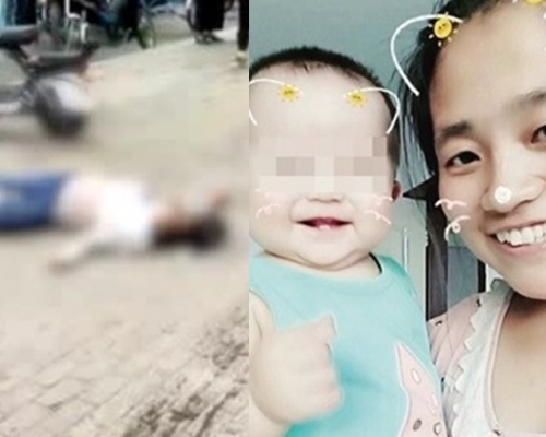 一名內蒙女老師車禍瞬間推開兩名學生,自己被撞身亡,留下一歲未夠的女兒。(網圖)