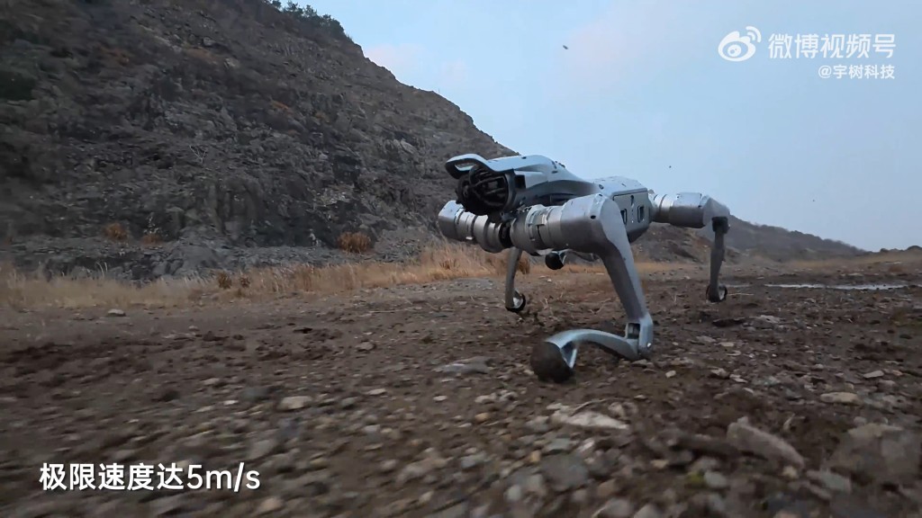 宇樹科技「Unitree As2」四足機械人規格強勁。微博@宇樹科技