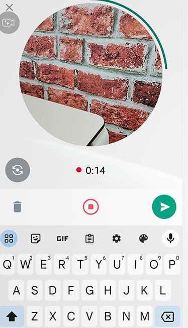 WhatsApp即時視像訊息（Instant Video Messages）使用方法 長按「視像」標示鍵即可以拍攝影片；