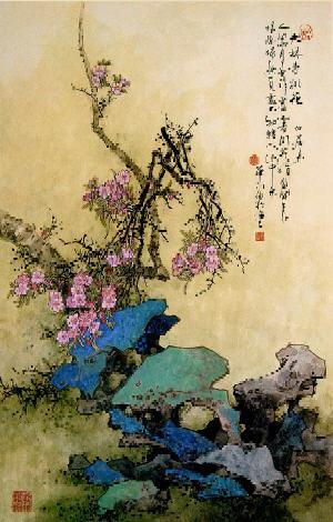 大林寺桃花詩意圖 華三川繪 大林寺桃花詩意圖 華三川繪