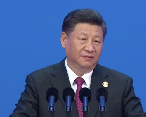 博鰲亞洲論壇2018年年會開幕式於10日上午9：30正式開始，中國國家主席習近平上台發表主旨演講。(央視截圖)