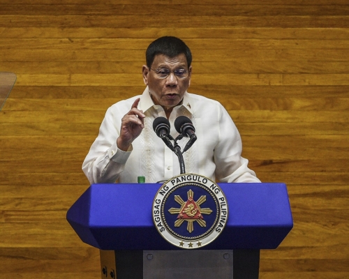 菲律賓總統杜特爾特宣布延續與美國的《部隊訪問協議》。AP資料圖片