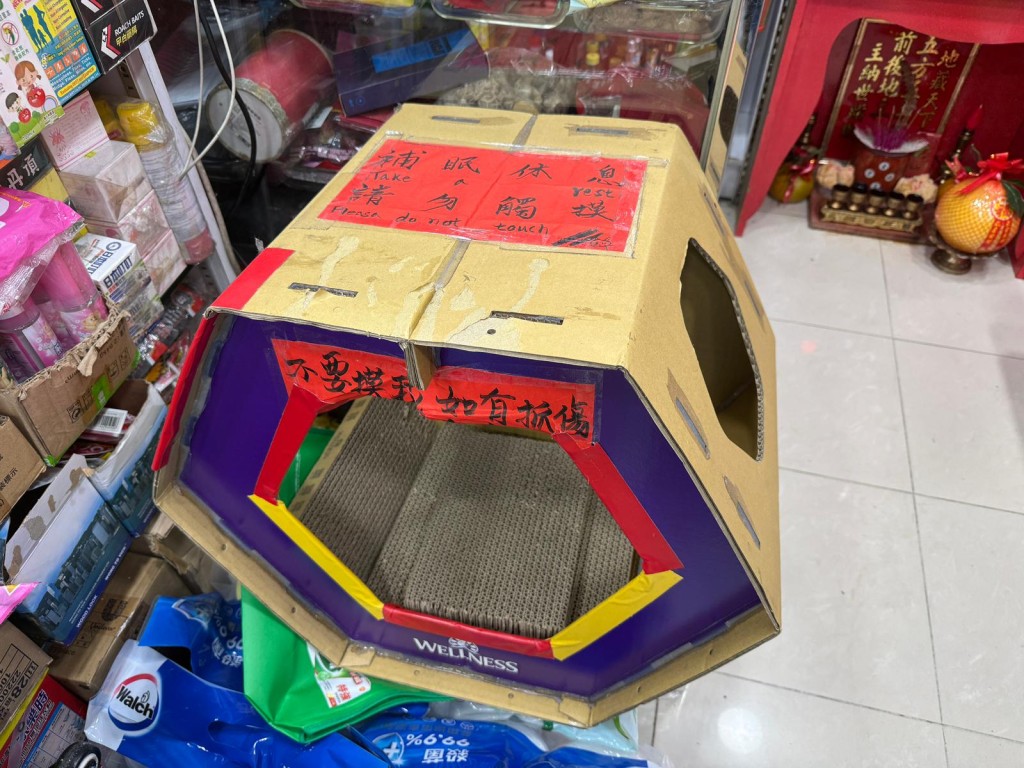 藥房關門後，「阻B」會在藥房內睡覺。黎志偉攝