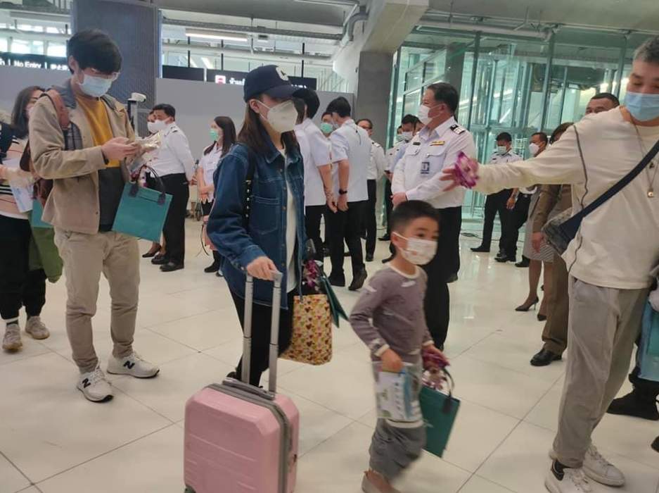 中國旅客進入泰國境內的情況。