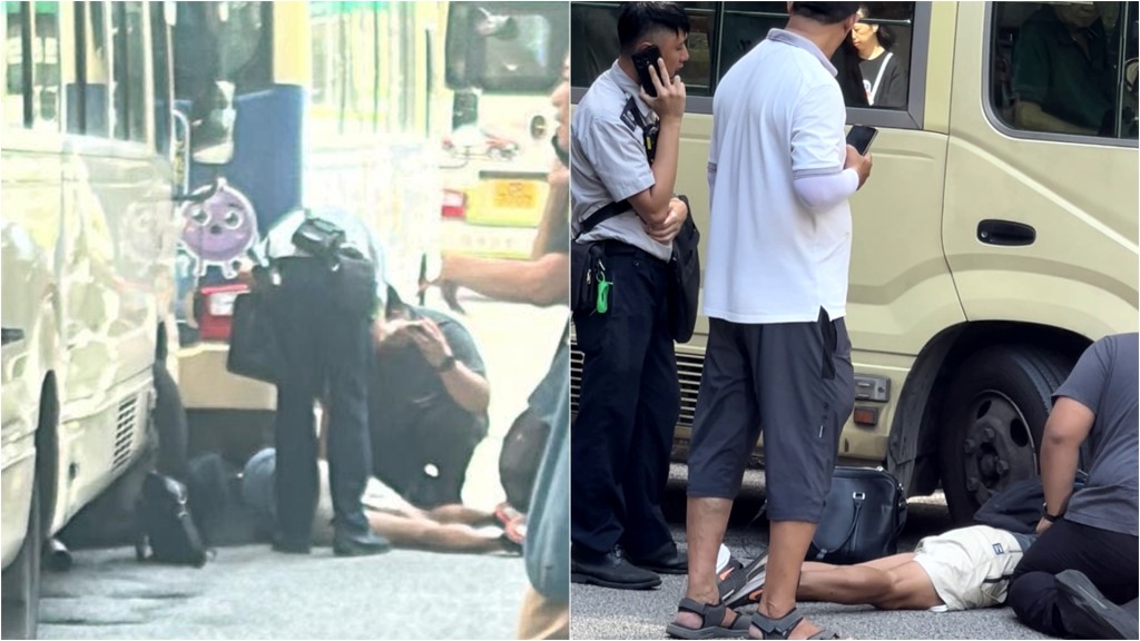 葵涌廣場外男子突暈倒馬路 途人心外壓搶救