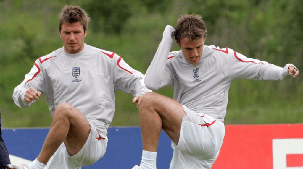 碧咸和菲臘利維爾曾是曼聯及英格蘭國家隊的舊隊友。網上圖片