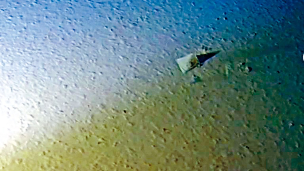 在馬里亞納海溝底部發現的膠袋。