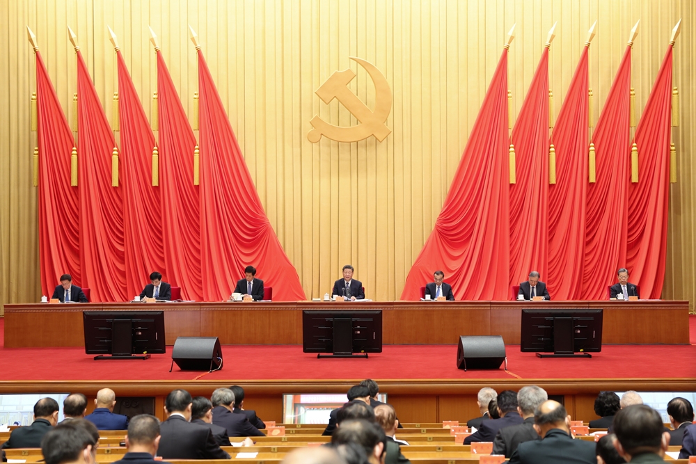 1月18日,中共中央總書記習近平等出席中國共產黨第十九屆中央紀律檢查委員會第六次全體會議。新華社