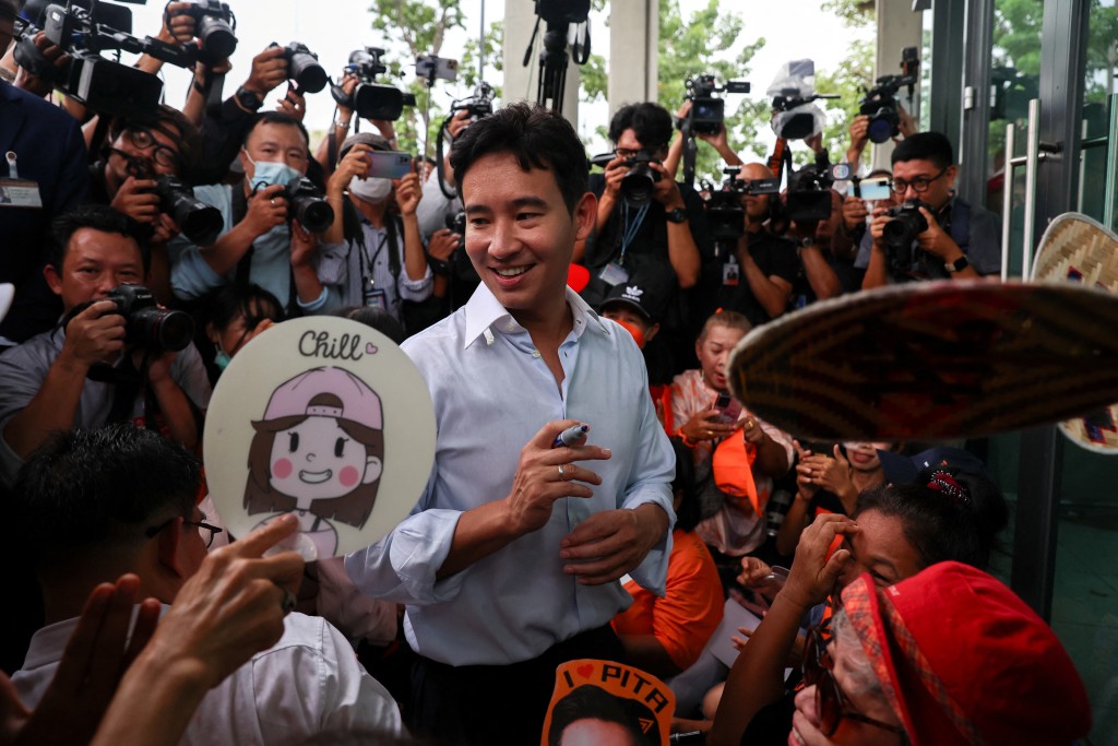 泰國將於7月13日選出新總理，前進黨黨魁皮塔呼聲最高。  路透社