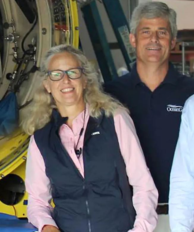 「海洋之门」深海探险公司创办人拉什（Stockton Rush）及妻子温迪（Wendy Rush）。  Ocean Gate