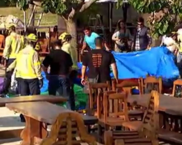 现场是位于希罗纳的一间花园餐厅。网图