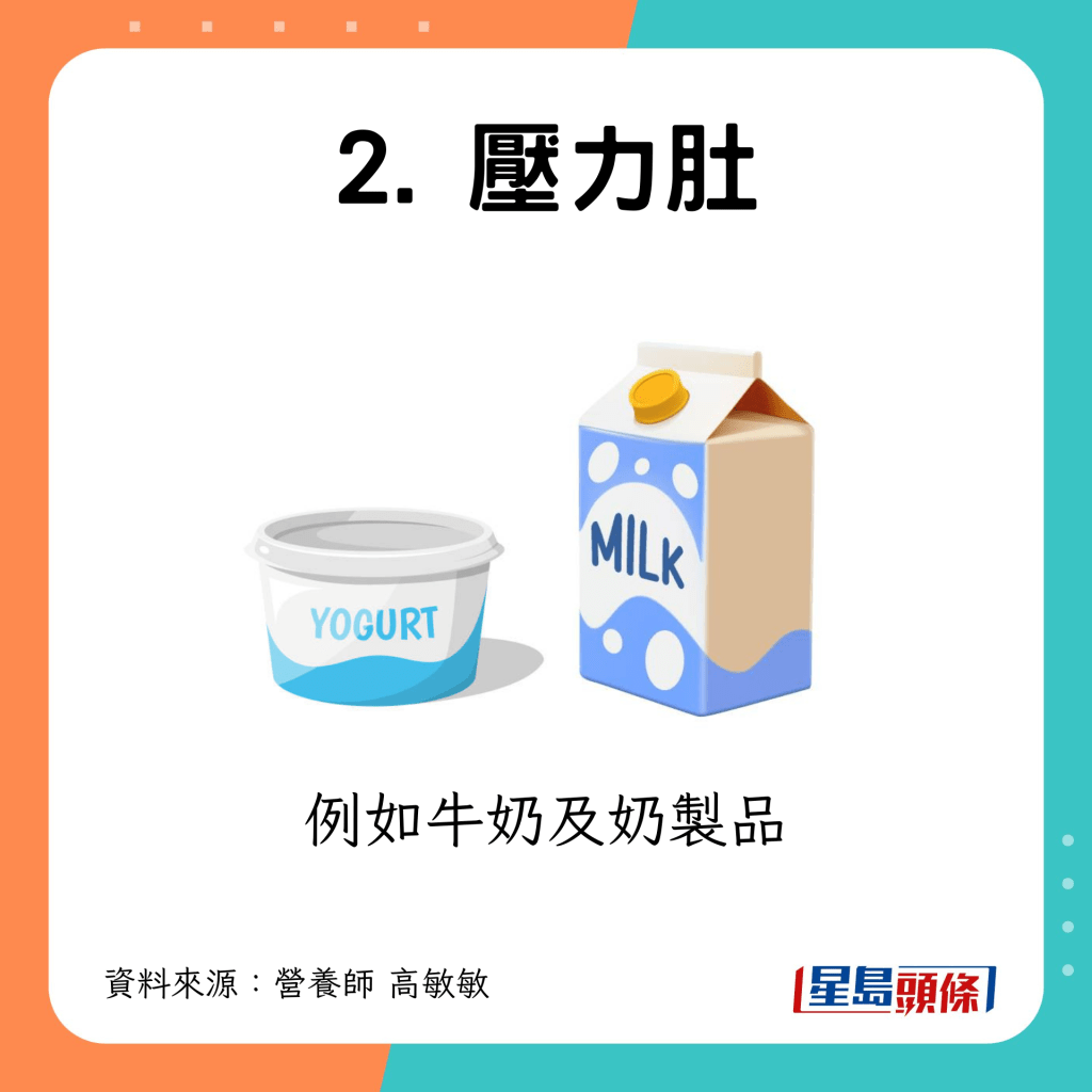 例如牛奶及奶製品