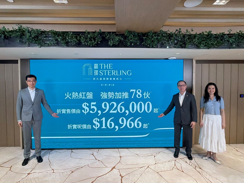 發展商加推2號價單,折實售價592.6萬至1,323.6萬元,折實呎價16,966至21,128元,折實平均呎價18,960元。 發展商加推2號價單,折實售價592.6萬至1,323.6萬元,折實呎價16,966至21,128元,折實平均呎價18,960元。