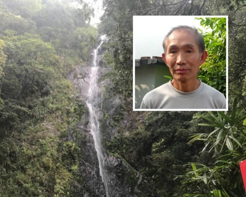 梁念豪(小圖)指現場有圍欄防止市民靠近懸崖邊