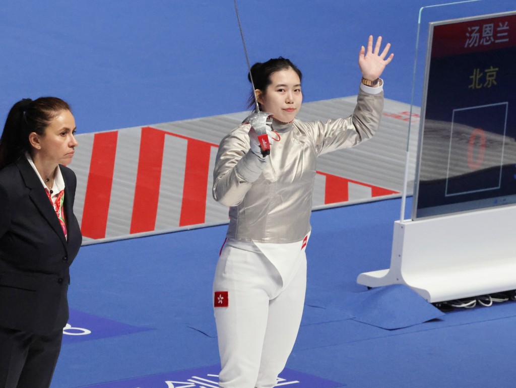 朱詠翹於16強止步。徐嘉華攝 朱詠翹於16強止步。徐嘉華攝