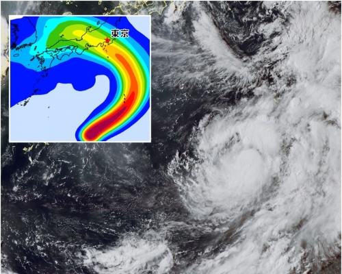 風暴「雲雀」預計周末趨向日本 。
