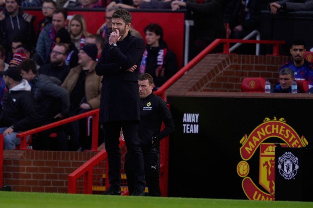 曼联看守主教练卡域克。美联社 曼联看守主教练卡域克。美联社