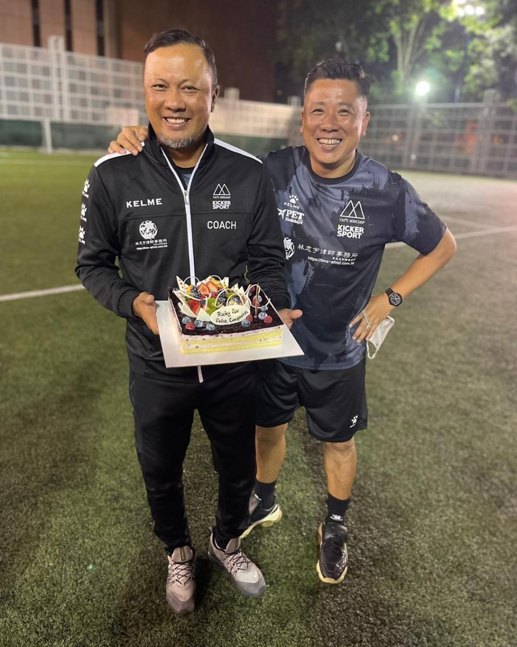 兩位前香港足球先生，鄭兆聰(左)和丘建威(右)。網上圖片