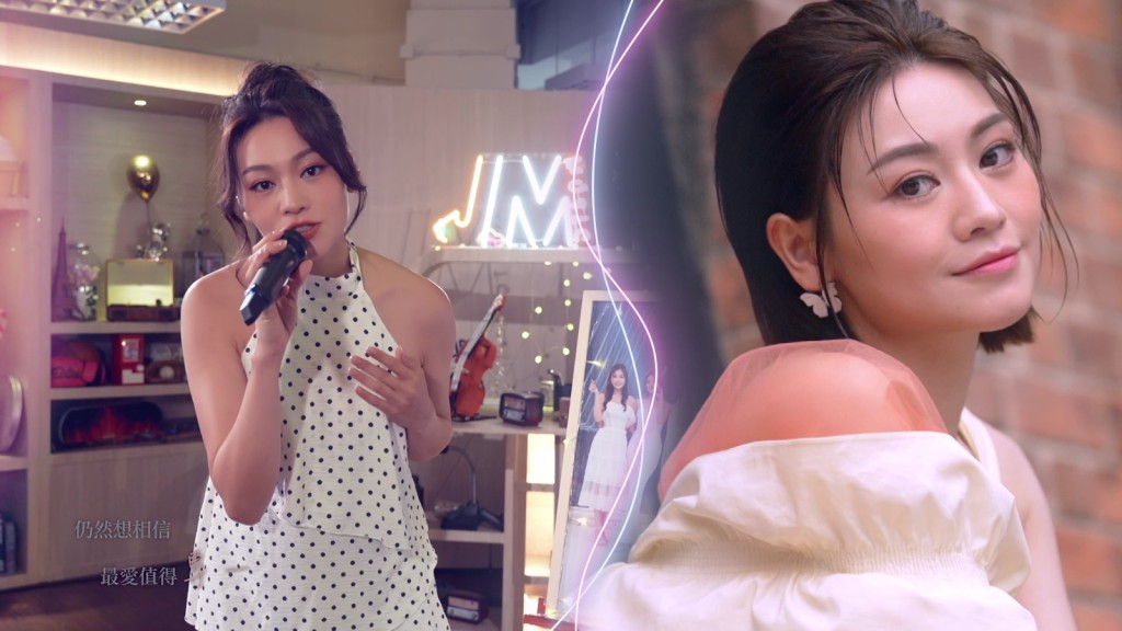 葉蒨文、羅毓儀、關嘉敏(圖)、梁敏巧合唱《女神配對計劃》主題曲《女神戀愛腦》。 葉蒨文、羅毓儀、關嘉敏(圖)、梁敏巧合唱《女神配對計劃》主題曲《女神戀愛腦》。