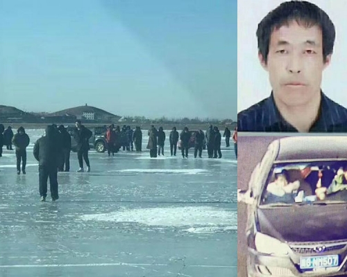 河北男疑不堪喪妻之痛攜女駕車衝入閃電湖,多地救援組織正積極打撈湖中汽車。(網圖)