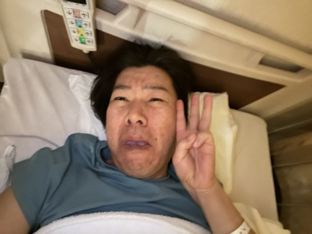 日本網紅Kimbae去年9月因胃部嚴重疼痛，一度入院。