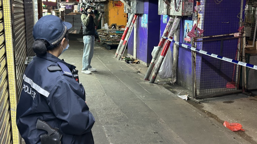 警員到場調查。蔡楚輝攝