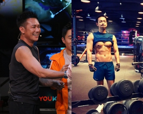 張兆輝上內地節目騷二頭肌；唯唯就在社交平台貼爆肌照。