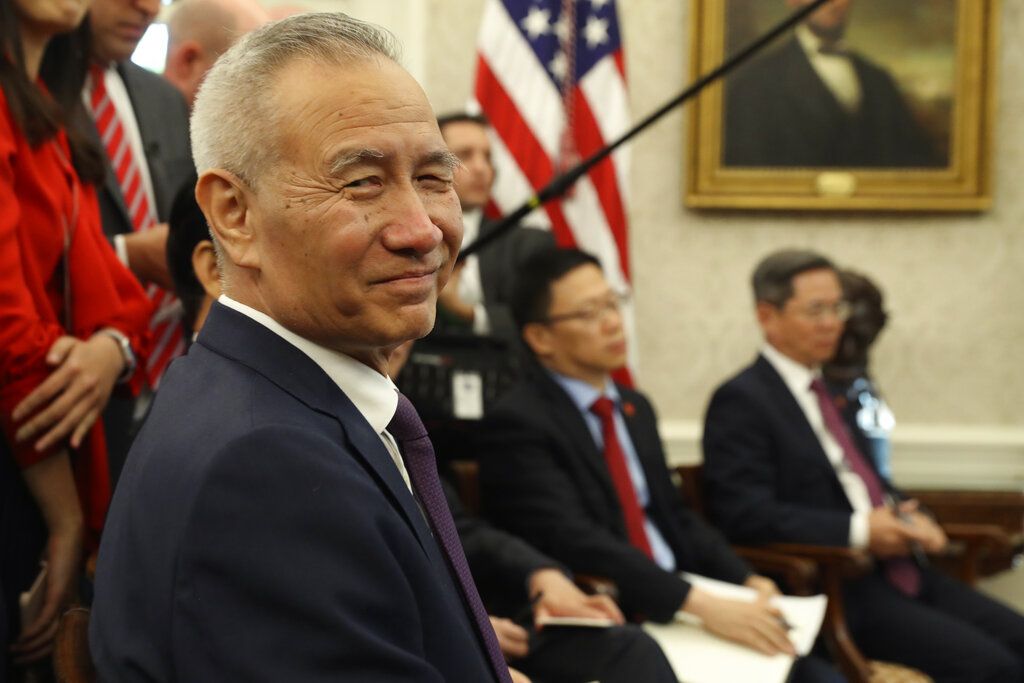 中国国务院副总理刘鹤。AP