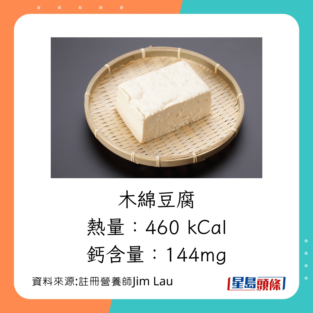 6款豆製品的鈣含量 木綿豆腐