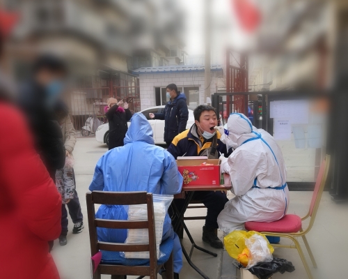 石家莊居民今日進行病毒檢測。網上圖片