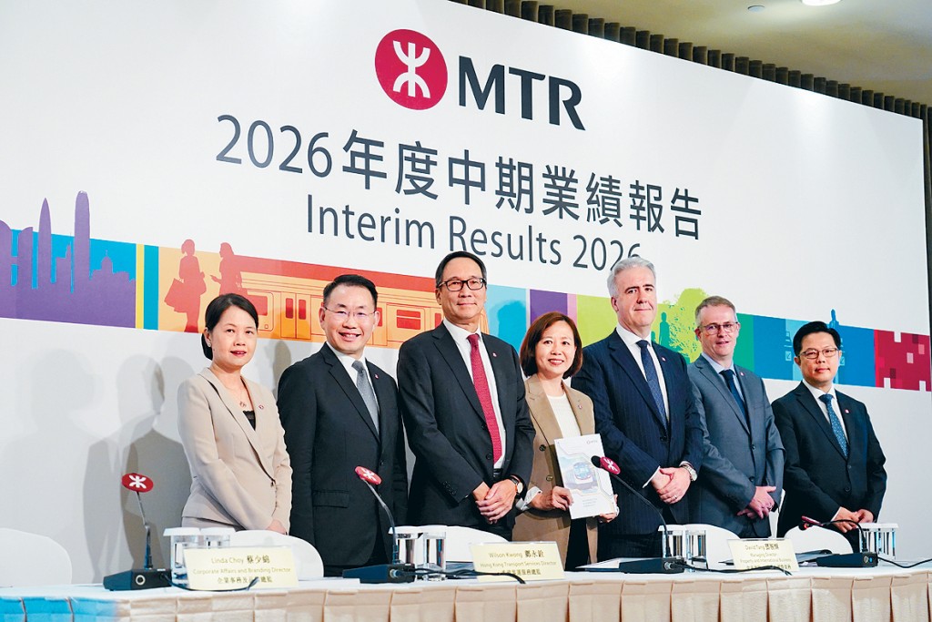 港鐵行政總裁楊美珍（中）昨日在業績發布會上表示，公司將會入標啟德智慧綠色集體運輸系統。