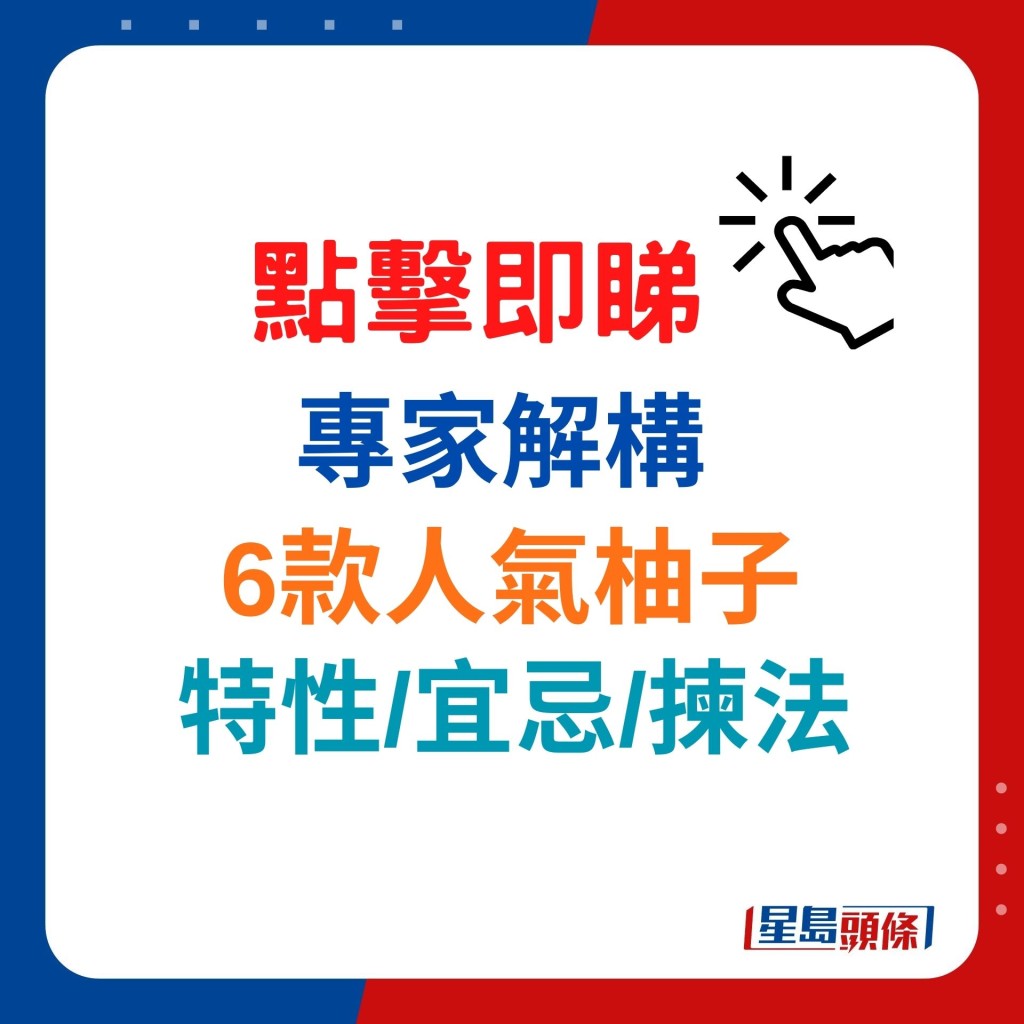 即睇專家講解6款柚子特點/選法/進食宜忌