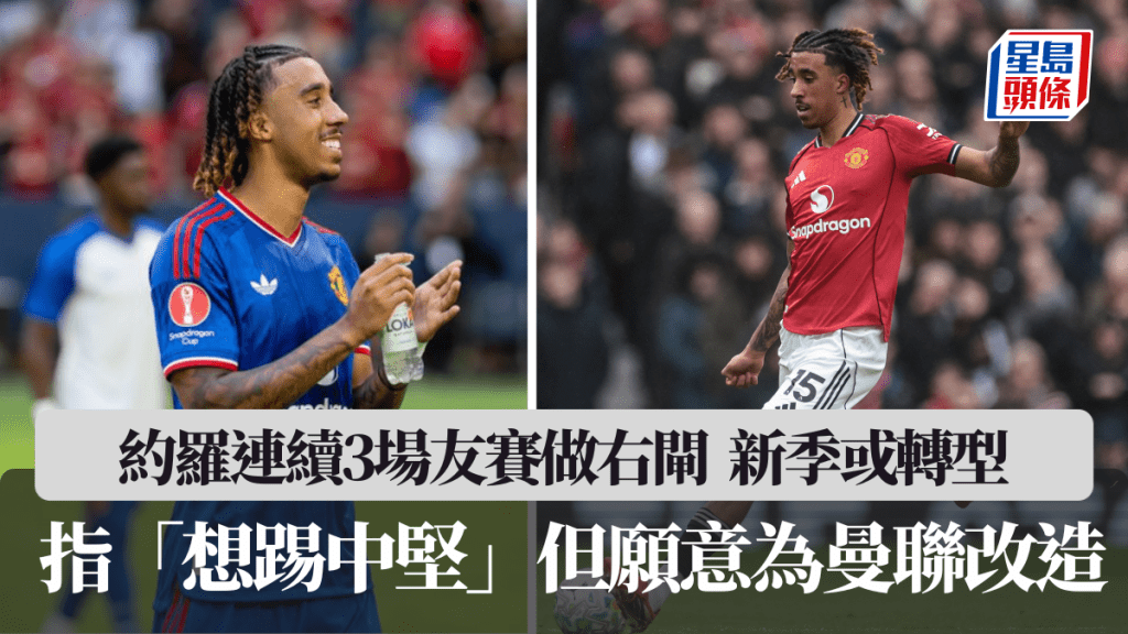 約羅連續3場友賽做右閘，新季或轉型。