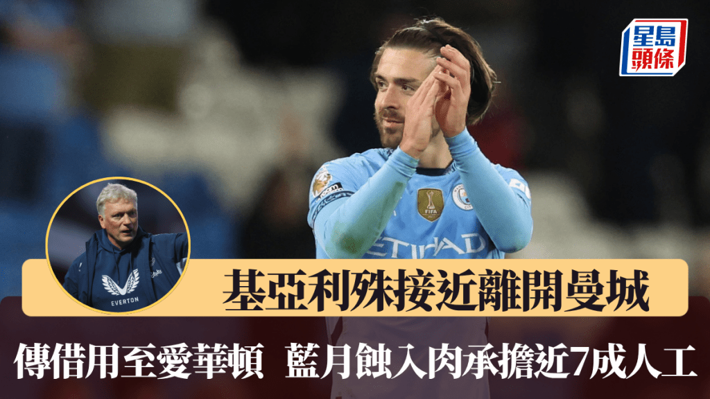 基亞利殊接近離開曼城,傳借用至愛華頓與莫耶斯合作。路透社