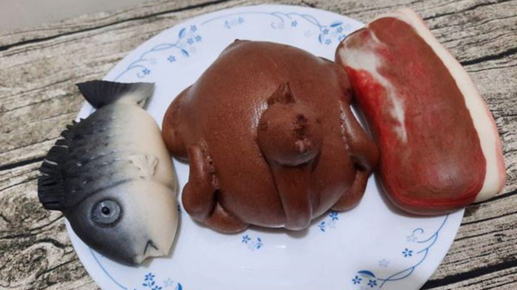 三牲饅頭維妙維肖。fb