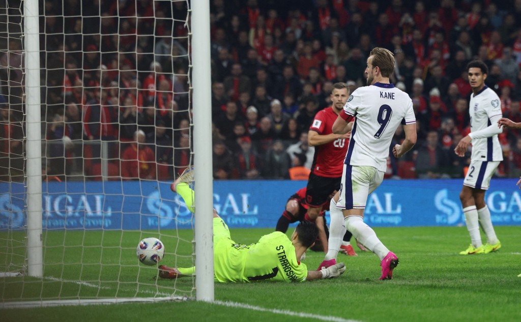 英格兰作客2：0阿尔巴尼亚。路透社