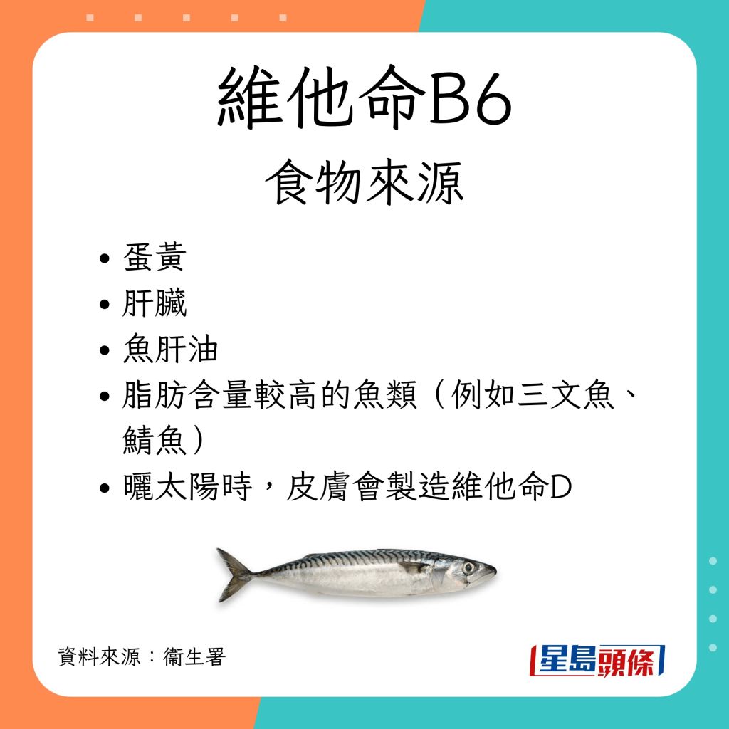 维他命B6 食物来源