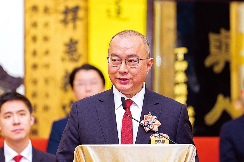 東華三院丙午年董事局主席曾慶業先生致辭。