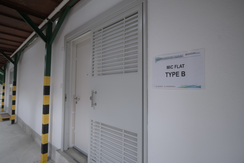 東涌「組裝合成」建築法模擬搭建TYPE B單位。陳浩元攝