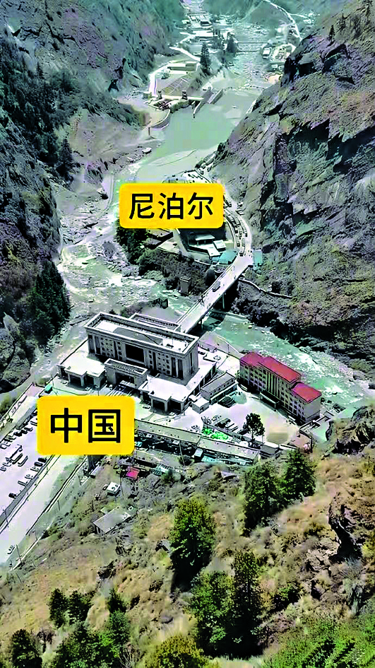 吉隆口岸泥石流災前模樣。新華社 吉隆口岸泥石流災前模樣。新華社