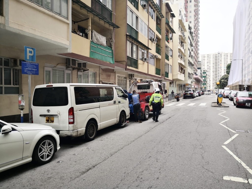 警方打擊違例泊車。 警方提供