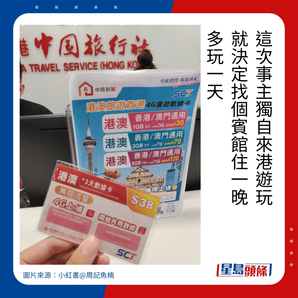 這次事主獨自來港遊玩 就決定找個賓館住一晚 多玩一天。