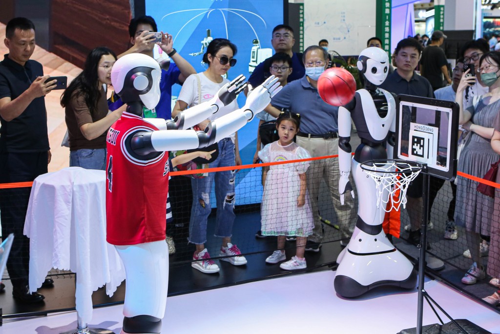 上海已連續成功舉辦六屆世界人工智能大會，圖為去屆情況。新華社
