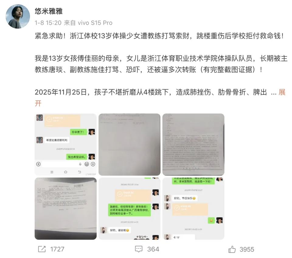 傅佳麗母親網上公開事件。