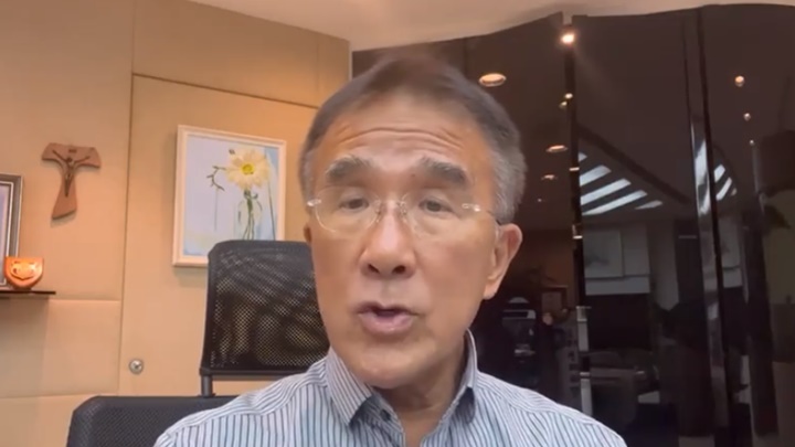 田北辰上載影片促政府「開倉派藥」。田北辰facebook影片截圖