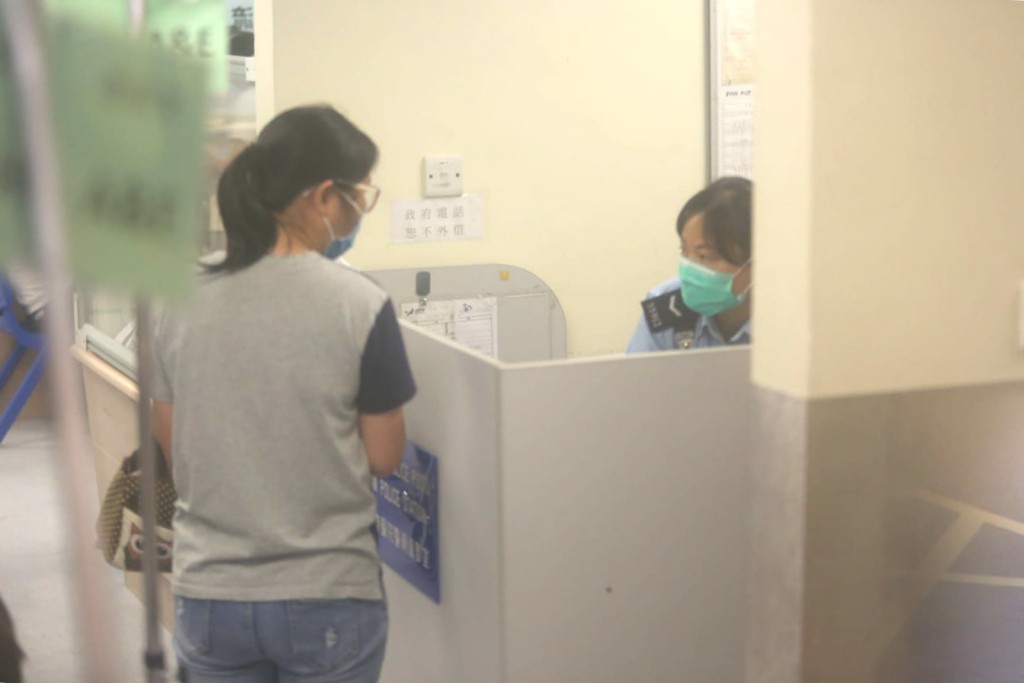 仁濟醫院警崗有警員當值。